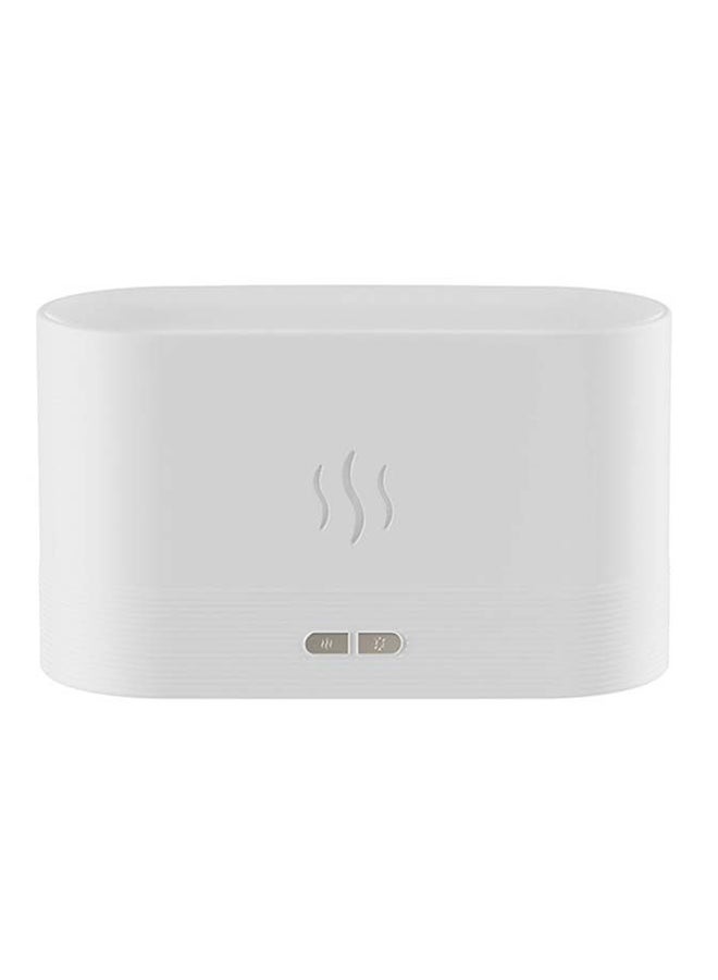 Flame Humidifier Silent Essential Oil Diffuser With Flame Night Light With Timer And Auto-Off White 171x75x101mm
