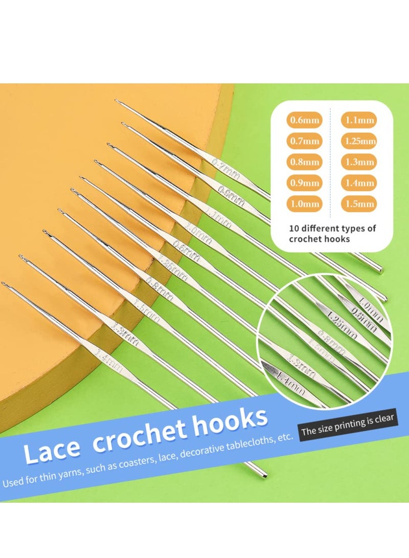 85-Piece Crochet Kit with Hooks and Yarn - Complete Knitting Accessories Set for Beginners and Professionals - Ideal Starter Kit for Adults and Children