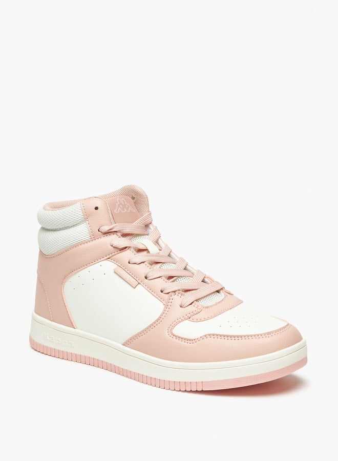 Women's Colourblock High-Top Sneakers with Lace-Up Closure