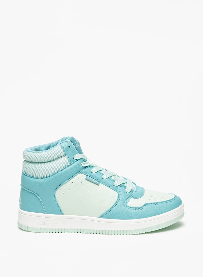 Women's Colourblock High-Top Sneakers with Lace-Up Closure