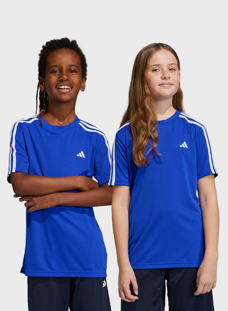 Kids Train Essential 3 Stripes T-Shirt Set