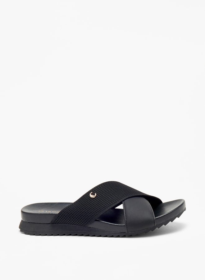 Cross Strap Slip-On Flat Sandals