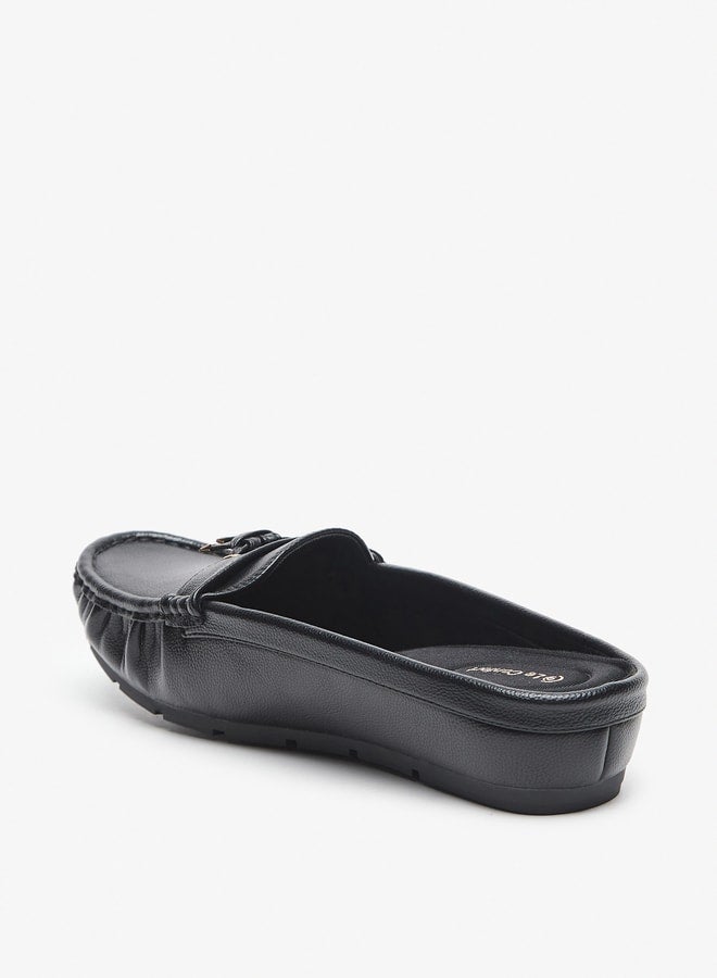 Lace Detail Slip-On Mules