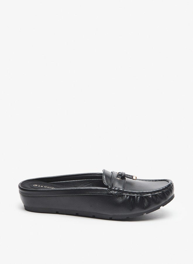 Lace Detail Slip-On Mules