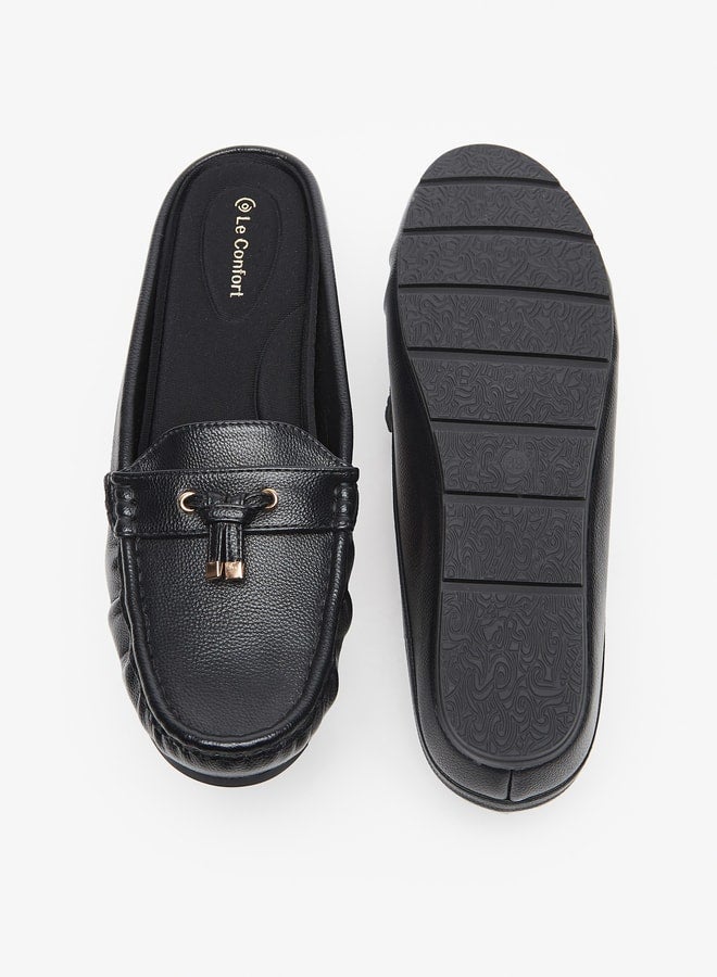 Lace Detail Slip-On Mules