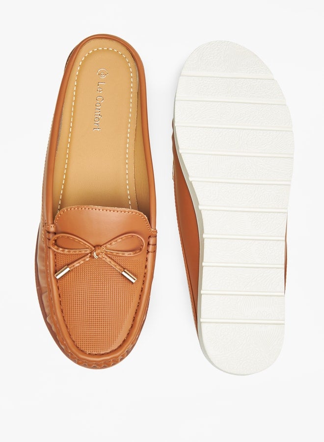 Bow Accent Slip-On Mules