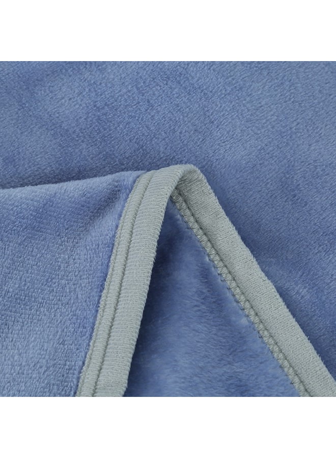 Mushroom Printed Soft Blanket cotton Blue 150x200cm