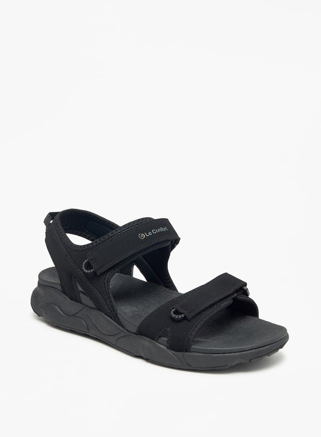 Le Confort Logo Print Floaters with Hook and Loop Closure