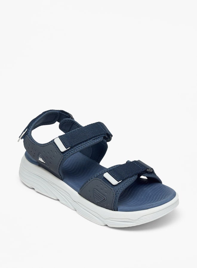 Men's Solid Floaters with Hook and Loop Closure