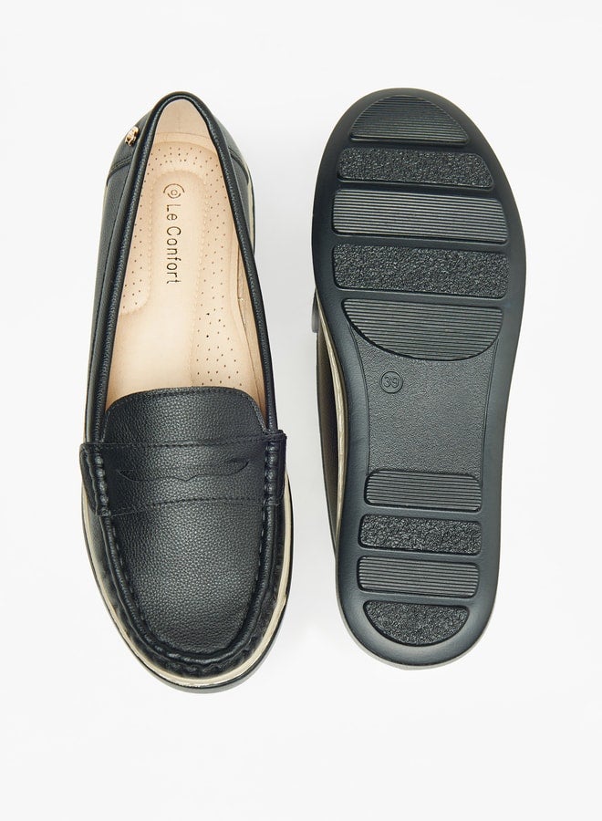 Solid Slip-On Moccasins