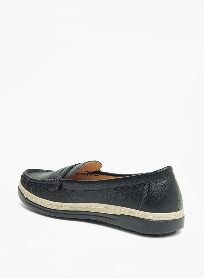 Solid Slip-On Moccasins