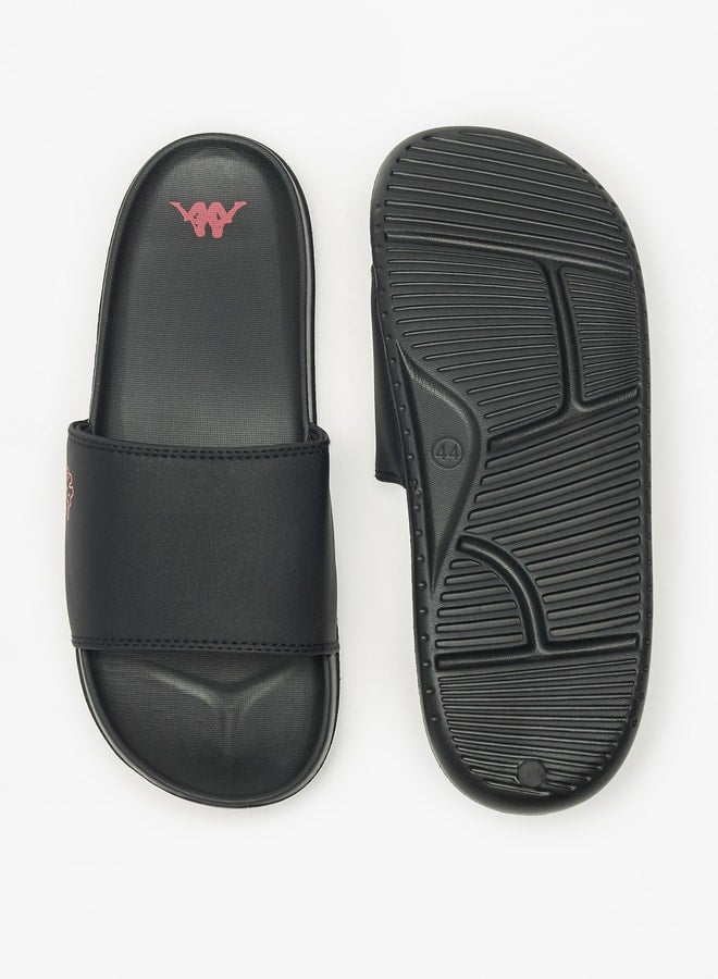 Mens Logo Detail Slides With Cushioning