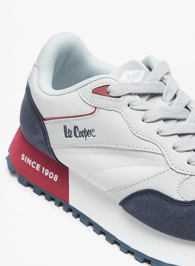 Women's Colourblock Low Ankle Sneakers with Lace-Up Closure