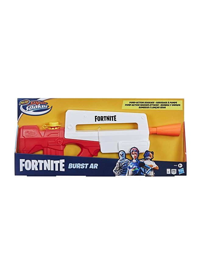 Nerf Super Soaker Fortnite Burst AR Water Blaster -- Pump-Action Soakage For Outdoor Summer Water Games -- For Youth, Teens, Adults 10.9x2.6x25inch