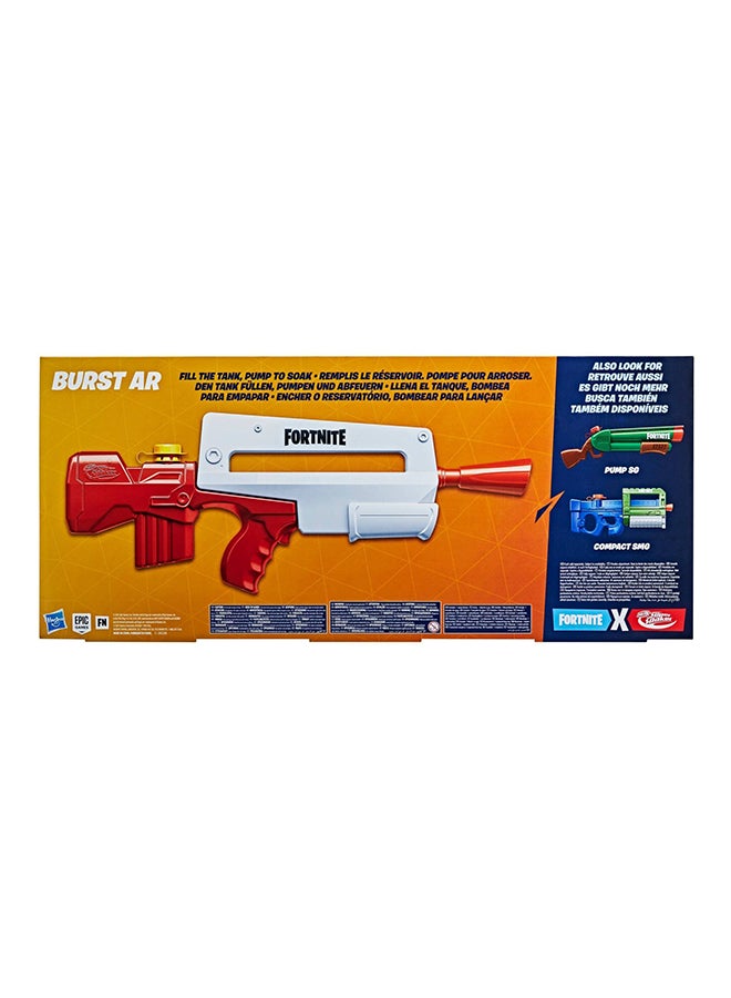 Nerf Super Soaker Fortnite Burst AR Water Blaster -- Pump-Action Soakage For Outdoor Summer Water Games -- For Youth, Teens, Adults 10.9x2.6x25inch