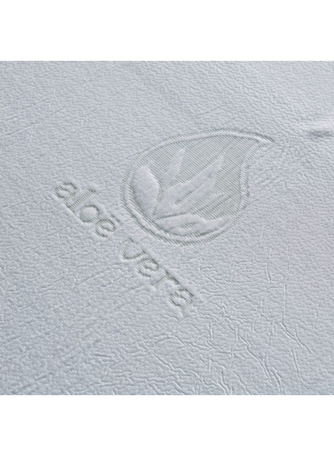 Aloe Vera Cool Gel Infused Memory Foam Twin Mattress Topper Polyester Blue 120cm