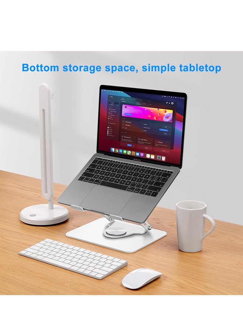 Adjustable Laptop Stand with 360 Rotating Base, Stable Computer Stand for Laptop Ergonimic Foldable Laptop Riser for Desk Compatible with MacBook Pro/ Air More Laptops 11-17.3