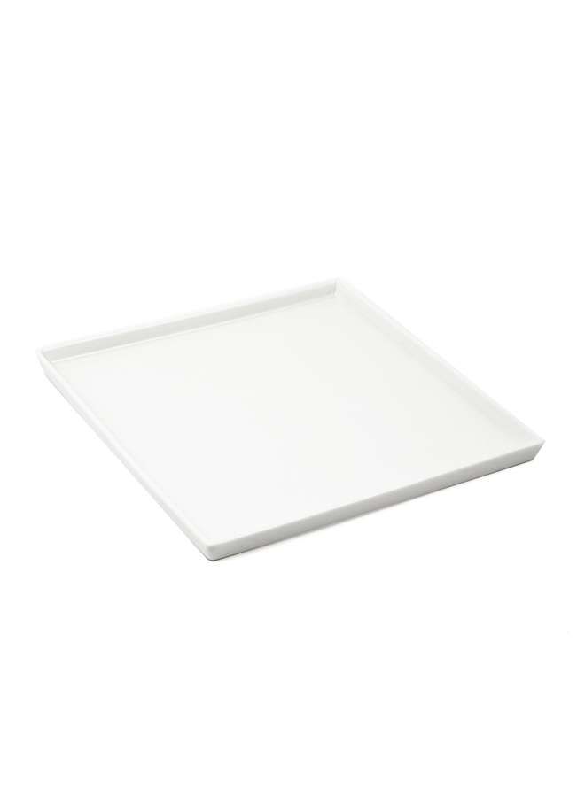 Ivory Porcelain Square Plate 21 cm