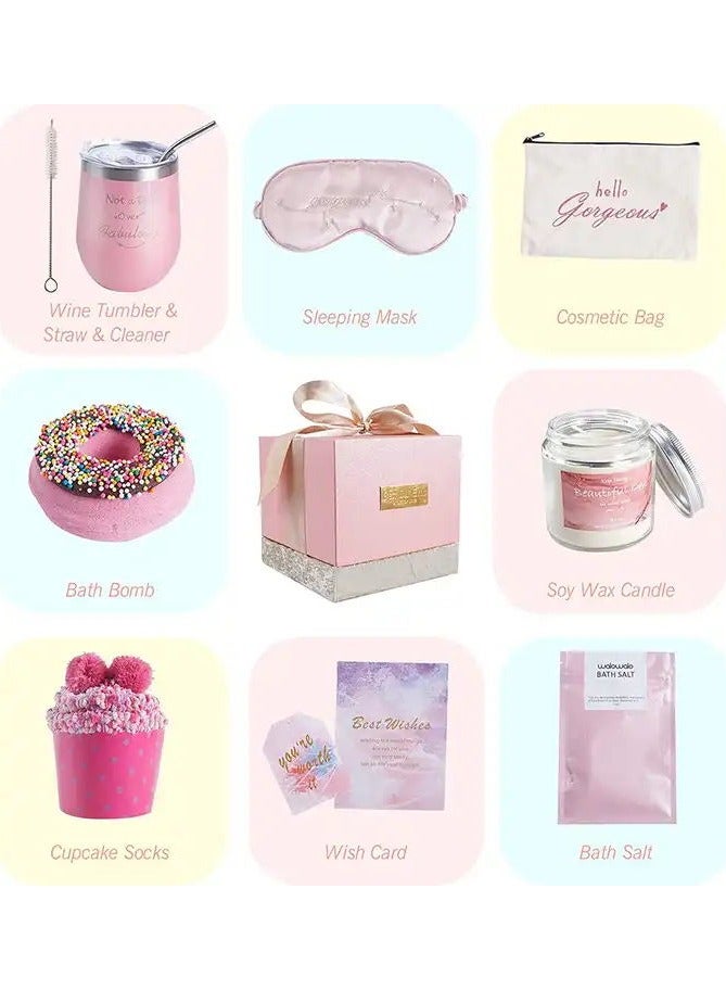 Gifts Basket for Women - Birthday Gifts for Women, Relaxing Spa Gift Basket Set, Unique Gift Ideas for Women, Gifts for Mom Sister Best Friend Wife, Coworker Teacher Nurse Gifts for Women