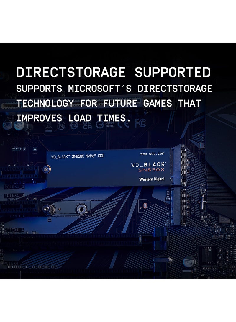 SN850X NVMe PCIe 4.0 Gaming Internal SSD, Up to 7300 MB/s Sequential Read & 6300 MB/s Write Speeds, M.2 2280, 1.75 Million Hours MTTF600TB Endurance | WDS100T2X0E 1 TB