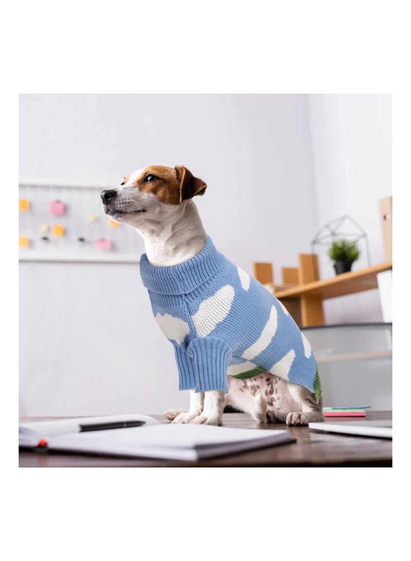 Cozy Knitted Dog Sweaters Soft Turtleneck Vests for Fall and Winter Perfect Gift for Pets