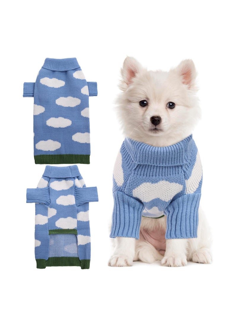 Cozy Knitted Dog Sweaters Soft Turtleneck Vests for Fall and Winter Perfect Gift for Pets