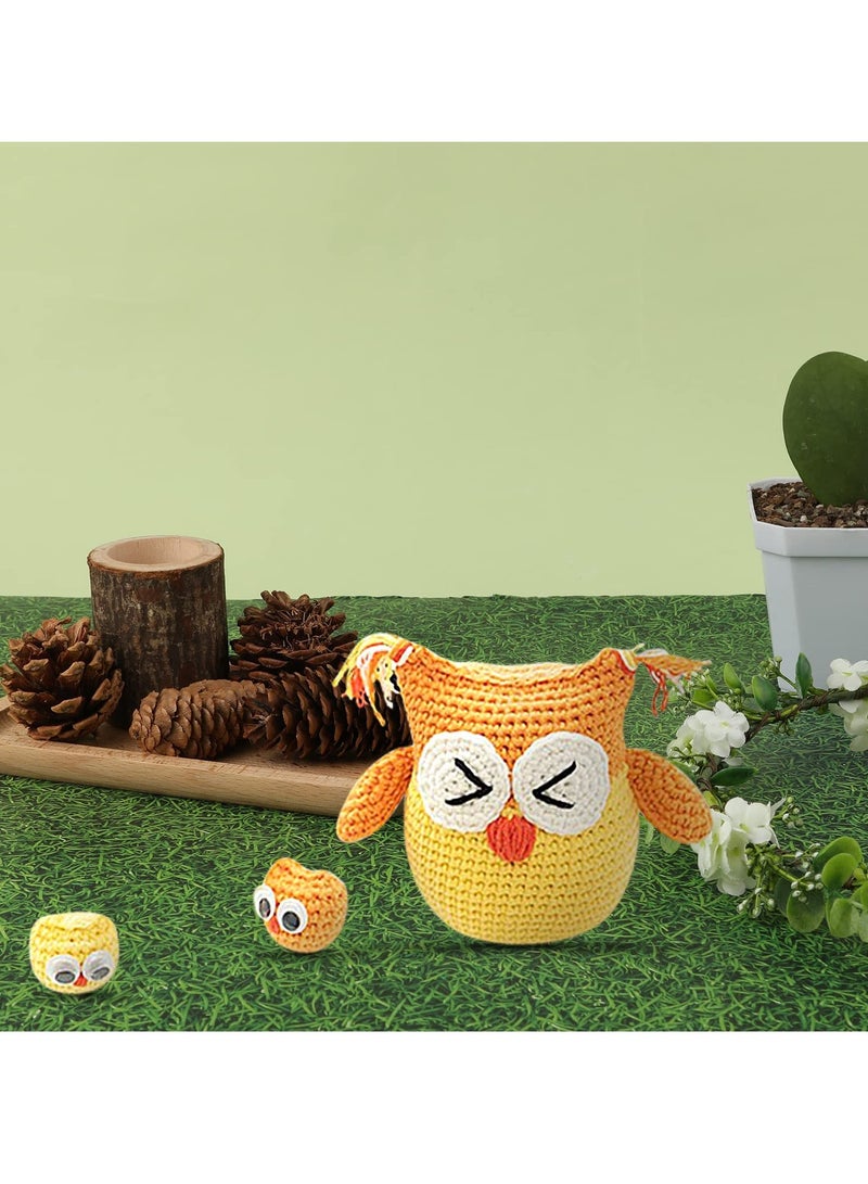 Begin Your Crochet Journey with This Fun DIY Kit to Make Cute Owl Toys Includes Yarn and Hooks for Easy Crafting