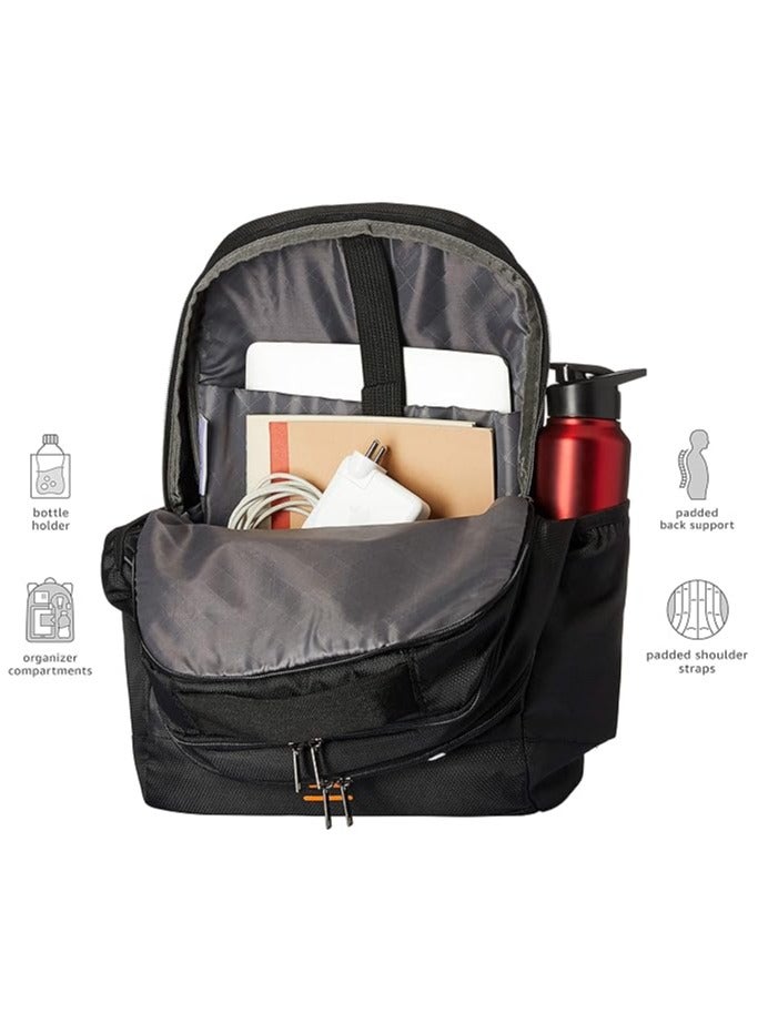 American Tourister SPIN Medium Polyester Casual Backpack | Backpack For Office College School Black