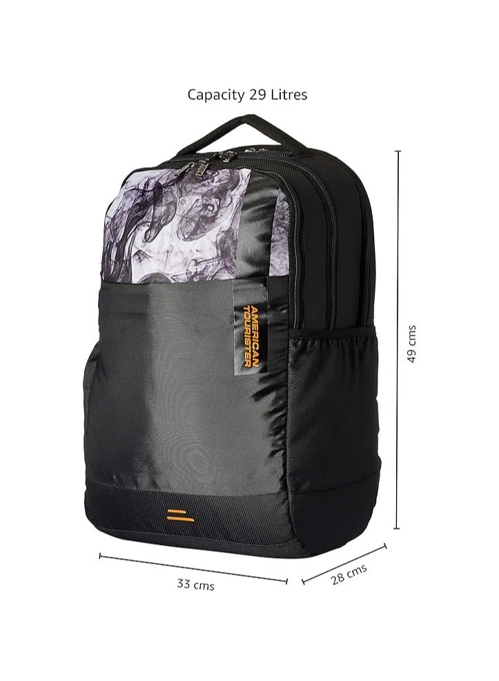 American Tourister SPIN Medium Polyester Casual Backpack | Backpack For Office College School Black