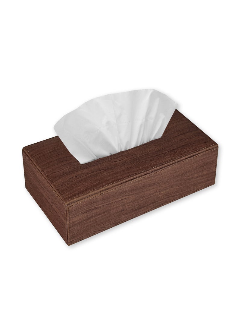 Wooden Textured Tissue Box Cover