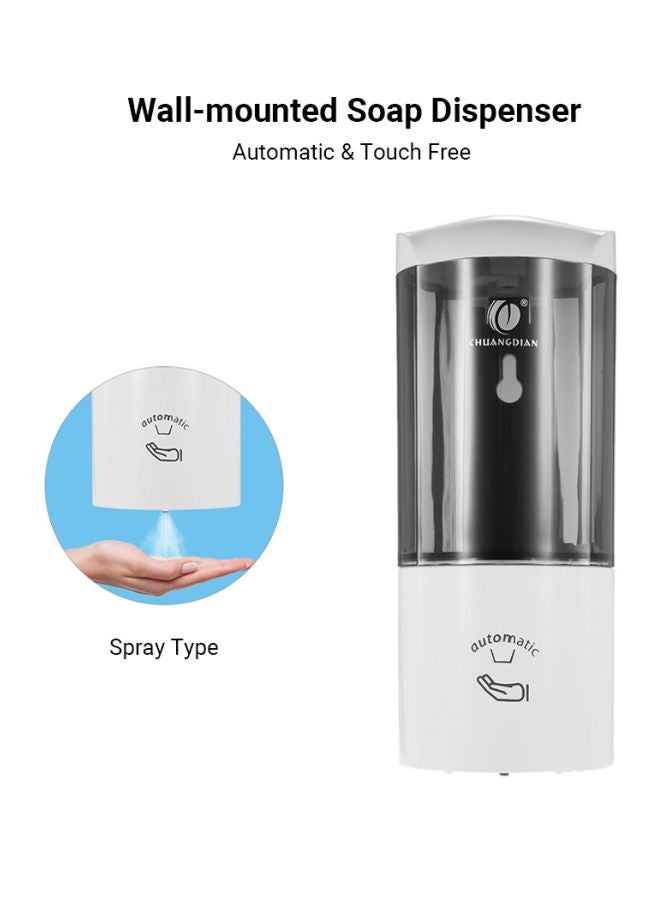 Wall-mounted Automatic Soap Dispenser White/Black 22x10.1x10.1cm