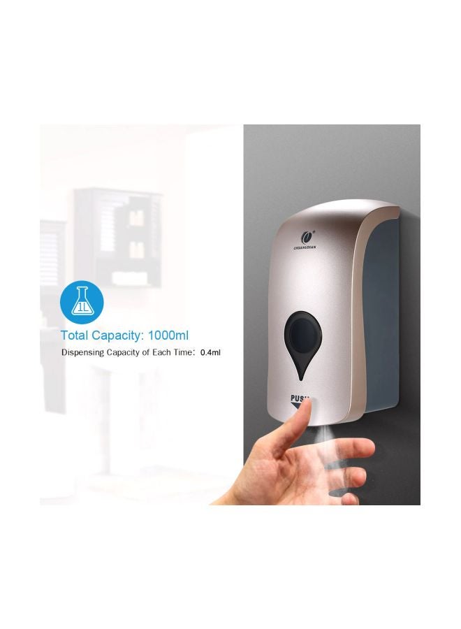 Automatic Spray Type Soap Dispenser With Infrared Sensor Champagne Gold 25x11.5x12centimeter