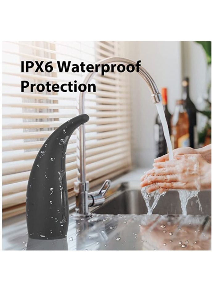 Black Kitchen Dish Soap Dispenser, 300ml Liquid Soap Dispenser for Bathroom Shower, Automatic Dish Dispenser for Kitchen Sink, Touch Free Dispenser for Hotel, Office and Hospital
