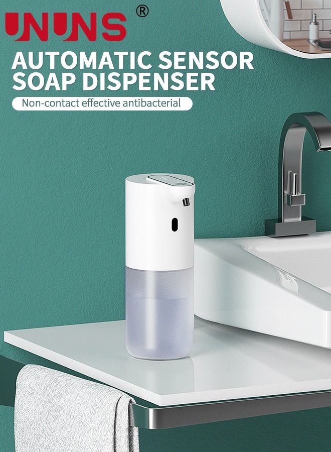 Automatic Soap Dispenser,Wall Mount Foaming Hand Free Soap Dispenser,4 Gear Foaming Adjustable,400ML Touchless Soap Dispenser For Bathroom,Kitchen