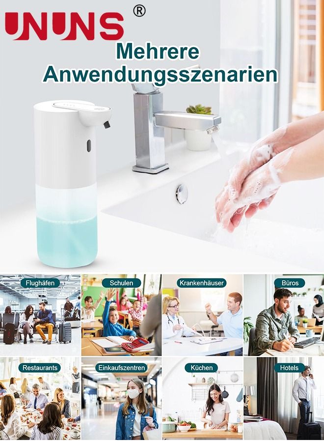 Automatic Soap Dispenser,Wall Mount Foaming Hand Free Soap Dispenser,4 Gear Foaming Adjustable,400ML Touchless Soap Dispenser For Bathroom,Kitchen