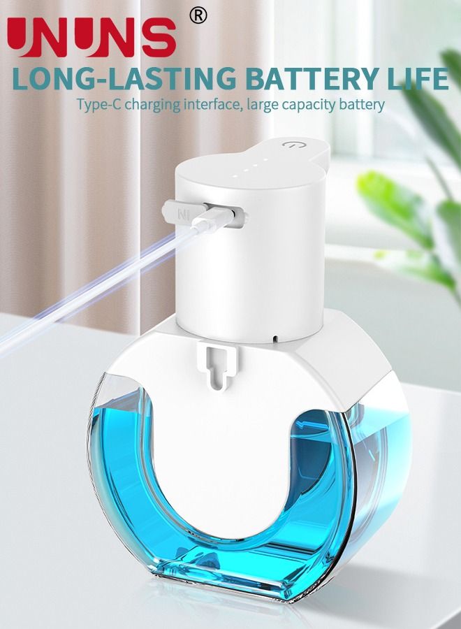 Automatic Foaming Soap Dispenser,4 Level Adjustable Rechargeable Smart Sensor Soap Dispenser For Bathroom And Kitchen White