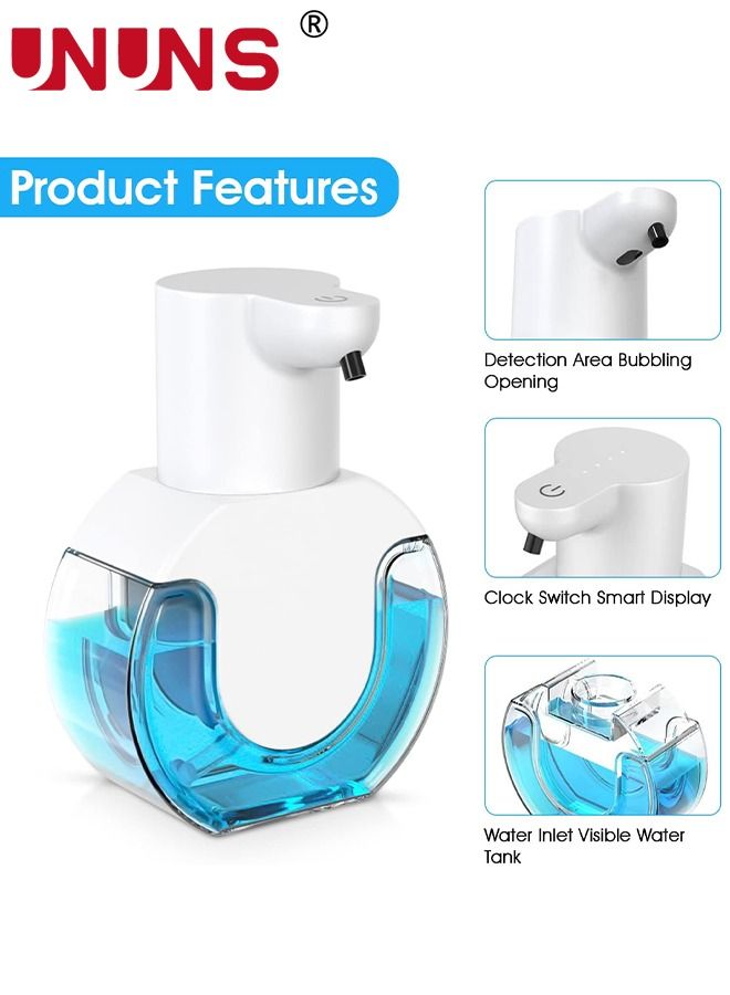 Automatic Foaming Soap Dispenser,4 Level Adjustable Rechargeable Smart Sensor Soap Dispenser For Bathroom And Kitchen White