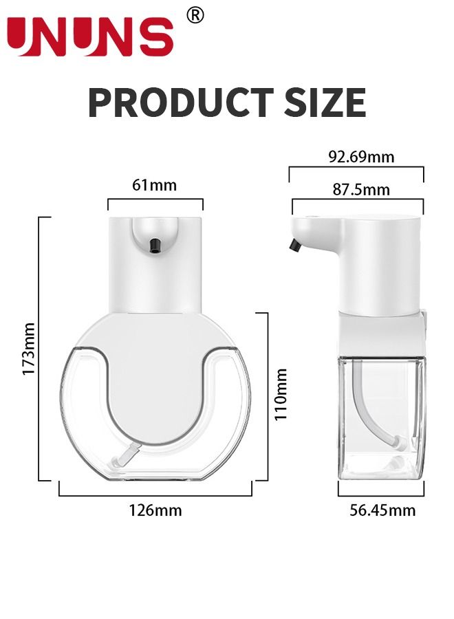 Automatic Foaming Soap Dispenser,4 Level Adjustable Rechargeable Smart Sensor Soap Dispenser For Bathroom And Kitchen White