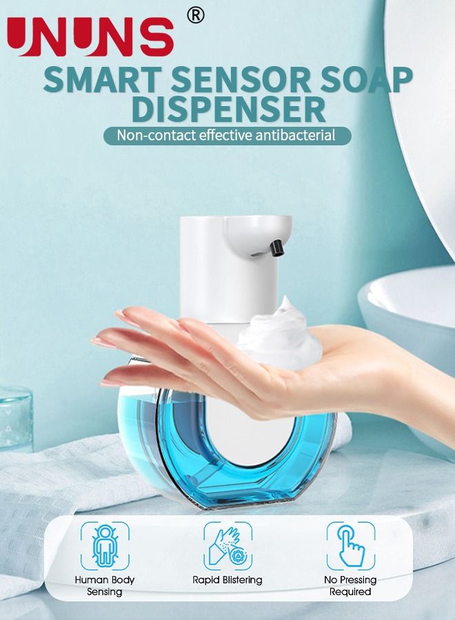 Automatic Foaming Soap Dispenser,4 Level Adjustable Rechargeable Smart Sensor Soap Dispenser For Bathroom And Kitchen White