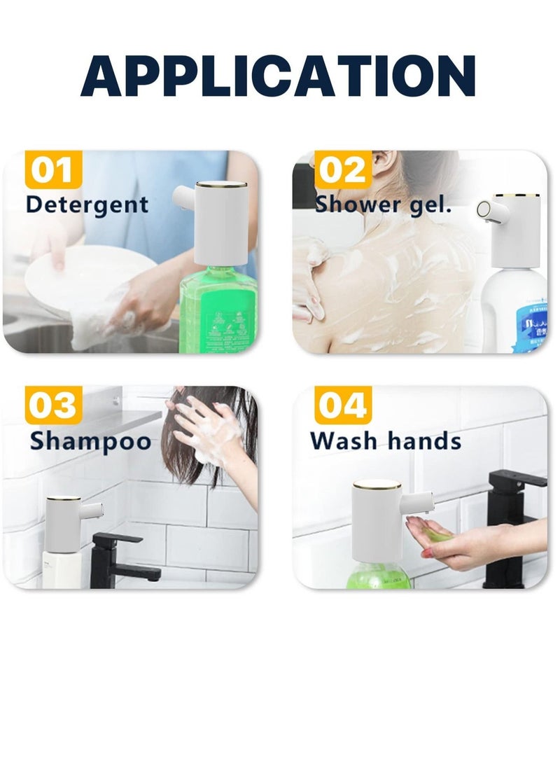 Automatic Foaming Soap Dispenser, Waterproof Liquid Touchless Hand Sanitizer Dispenser for Bathroom, Kitchen, Home, Restaurant