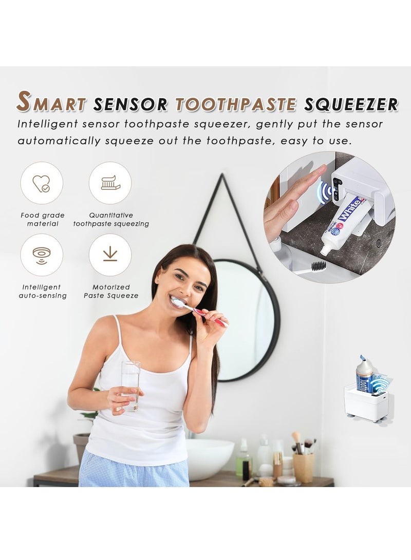 Electric Toothpaste Dispenser with Sensor, Toothpaste Dispenser for Kids, Toothpaste Dispenser Wall Mounted, Toothpaste Squeezer, Tooth Pastetooth Paste Dispenser