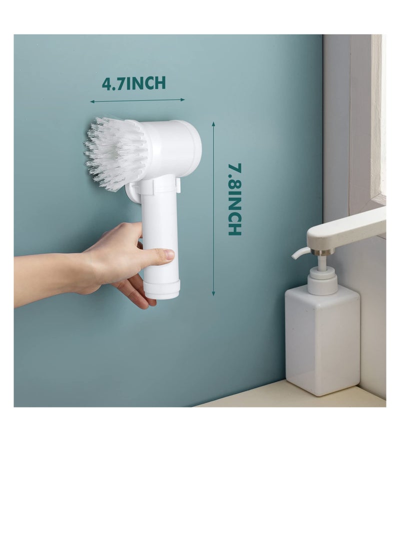 Rechargeable Electric Spin Scrubber, Electric Cleaning Brush with 3 Brush Heads,Bathroom Scrub Brush,Shower Scrubber for Cleaning丨Wall/Bathtub/Toilet/Window/Kitchen/Sink/Dish/Grout