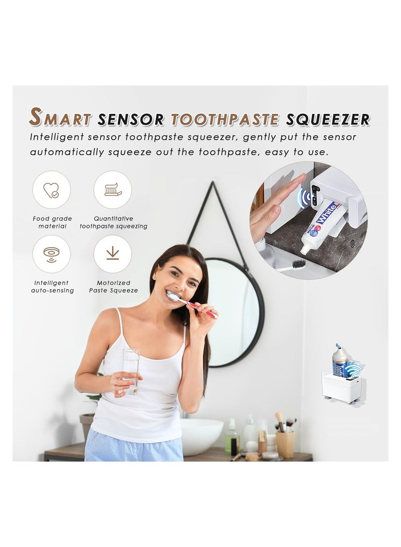 Automatic Toothpaste Dispenser, Electric Toothpaste Dispenser with Sensor, Toothpaste Dispenser Wall Mounted, Toothpaste Squeezer, Toothpaste Dispenser for Kids