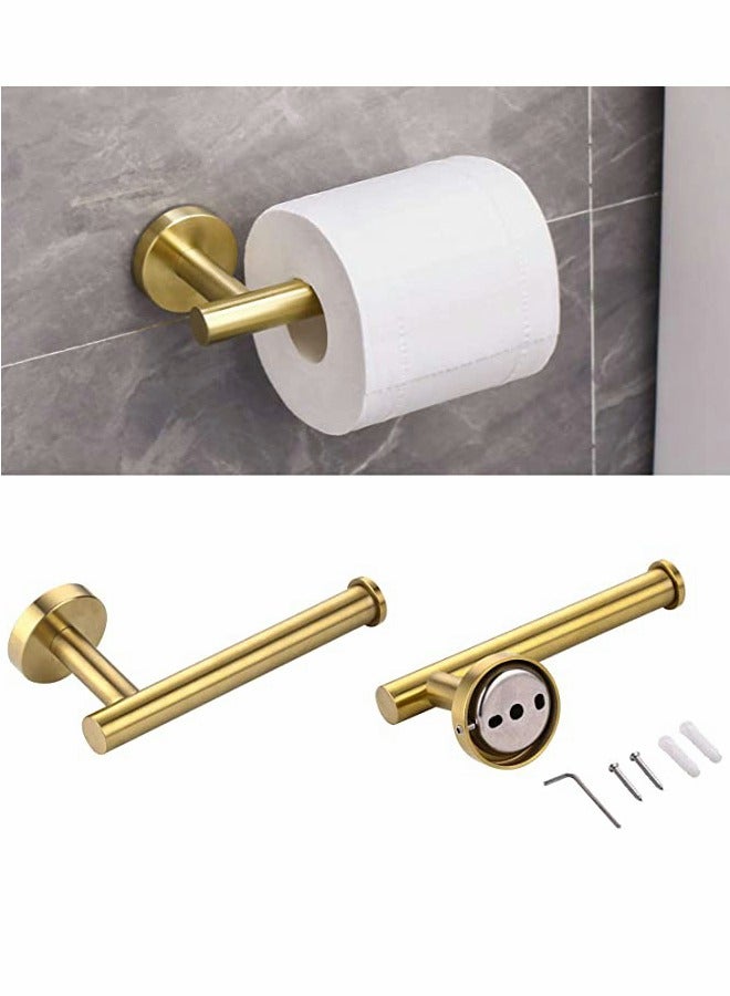 Restroom Fixtures Brushed Gold Toilet Paper Holder, Bathroom, Wall Mount Durable SUS304 Stainless Steel, Modern Style, Toilet Paper Holder Modern Style, for Hotel Kitchen