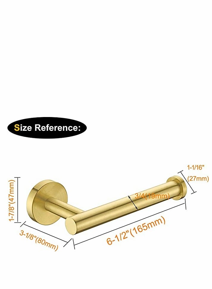 Restroom Fixtures Brushed Gold Toilet Paper Holder, Bathroom, Wall Mount Durable SUS304 Stainless Steel, Modern Style, Toilet Paper Holder Modern Style, for Hotel Kitchen