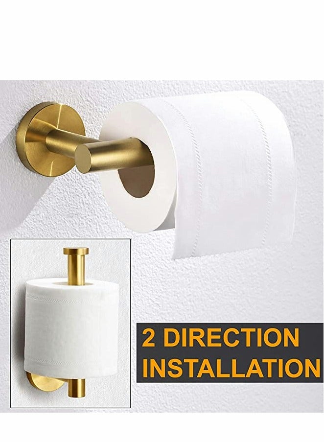 Restroom Fixtures Brushed Gold Toilet Paper Holder, Bathroom, Wall Mount Durable SUS304 Stainless Steel, Modern Style, Toilet Paper Holder Modern Style, for Hotel Kitchen