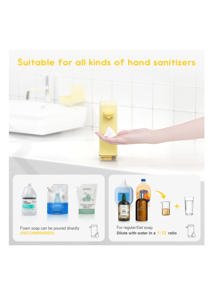 Automatic Soap Dispenser, 3 Level Adjustable Duck Foaming Soap Dispenser,14oz/400ml Rechargeable,Touchless Hands Free Soap Dispenser for Bathroom and Kitchen