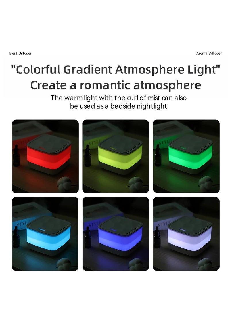 Humidifier for Bedroom, Quiet Sleep Mode, 7 Color Ambient Night Light, Timer and Auto Off, Suitable for Home, Large Room, Baby, and Plant (White)
