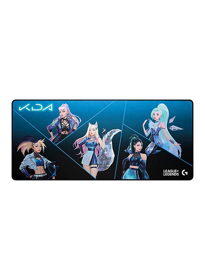 G840 K/DA XL Cloth Gaming Mouse Pad, 3 mm Thin Pad, Stable Rubber Base, Official League of Legends Gaming Gear