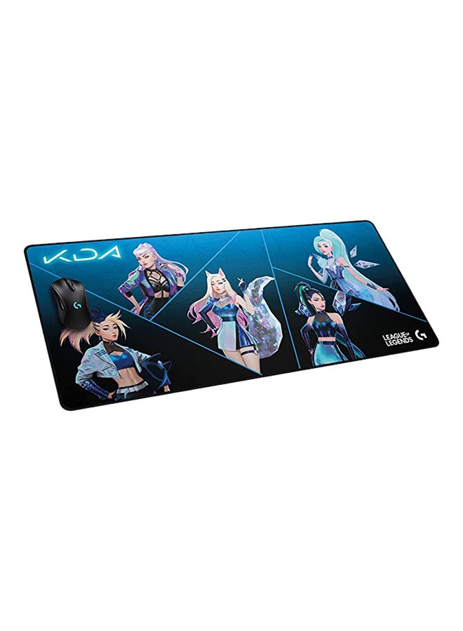 G840 K/DA XL Cloth Gaming Mouse Pad, 3 mm Thin Pad, Stable Rubber Base, Official League of Legends Gaming Gear